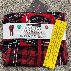 Red Plaid Infant Onesie - Kids Pajamas